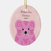 Tijger Baby Eerste Kerstmis Keramisch Ornament (Rechts)