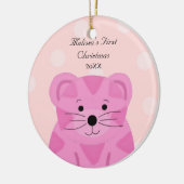 Tijger Baby Eerste Kerstmis Keramisch Ornament (Links)