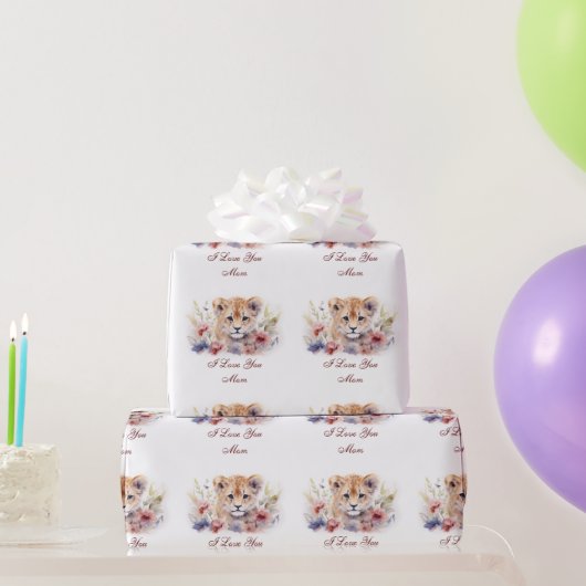 Tijger Baby Ik hou van je mam Cadeaupapier (Feestgeschenken)