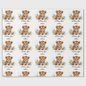 Tijger Baby Ik hou van je mam Cadeaupapier (Vlak)