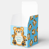Tijger Baby shower Blue Bedankdoosjes (Geopend)