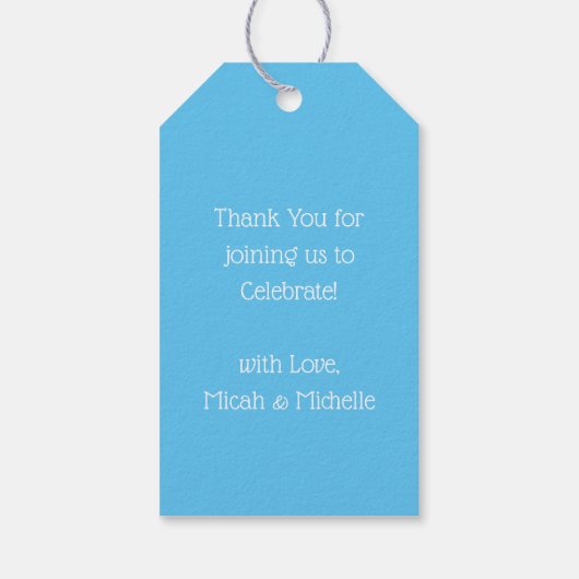 Tijger Baby shower Blue Cadeaulabel (Achterkant)