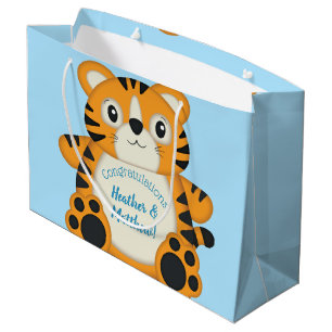 Tijger Baby shower Blue Groot Cadeauzakje