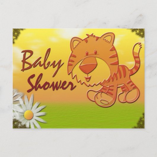 Tijger Baby shower Briefkaart (Voorkant)
