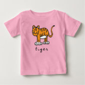 Tijger Baby T-Hemden (met basis) (Voorkant)