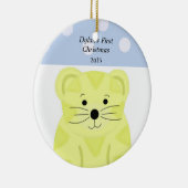 Tijger Baby's Eerste Kerstmis Keramisch Ornament (Rechts)