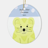 Tijger Baby's Eerste Kerstmis Keramisch Ornament (Links)