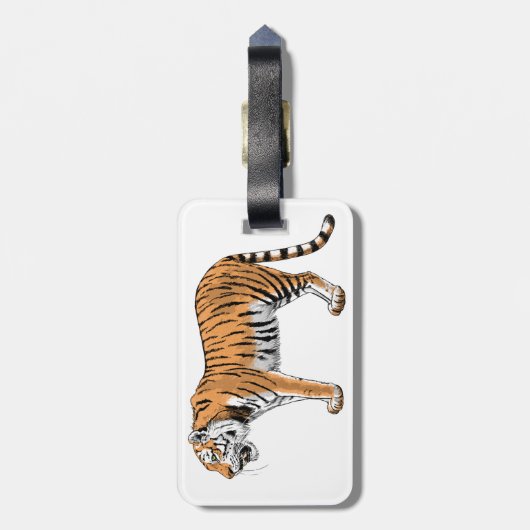 tijger bagagelabel (Achterkant verticaal)