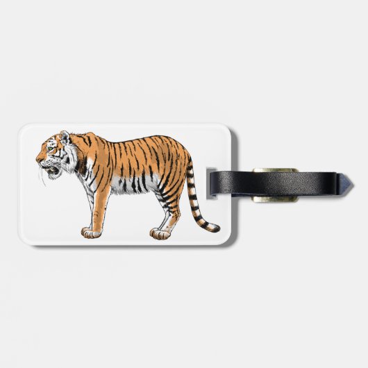 tijger bagagelabel (Achterkant horizontaal)