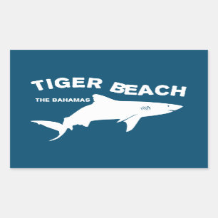 Tijger Beach - De Bahama's Duiken met haaien Rechthoekige Sticker
