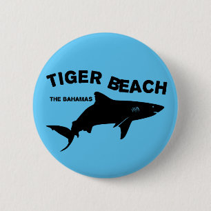 Tijger Beach - De Bahama's Duiken met haaien Ronde Button 5,7 Cm
