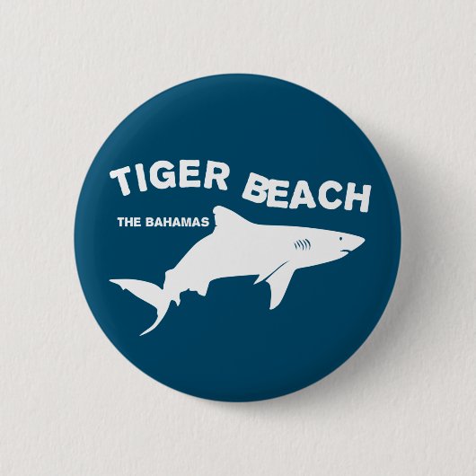 Tijger Beach - De Bahama's | Duiken met haaien Ronde Button 5,7 Cm (Voorkant)