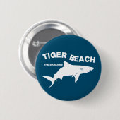 Tijger Beach - De Bahama's | Duiken met haaien Ronde Button 5,7 Cm (Voorkant /achterkant)