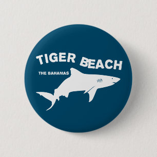 Tijger Beach - De Bahama's Duiken met haaien Ronde Button 5,7 Cm