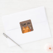 Tijger Bedankt Vierkante Sticker (Envelop)