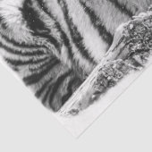 Tijger Bengalen witte sneeuw Tissuepapier (Detail)