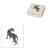 Tijger Bewegen, Big Cat Art Stamp Rubberstempel (Gestempeld)