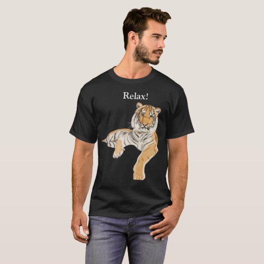 Tijger bewerkbaar t-shirt (Voorkant volledig)