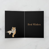 Tijger bewerkbare nieuwjaarskaart kaart (Binnen)