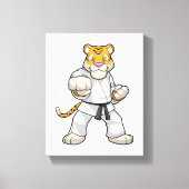Tijger bij de vechtkunst Karate Canvas Afdruk (Voorkant)