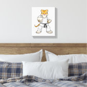 Tijger bij de vechtkunst Karate Canvas Afdruk (Insitu (Slaapkamer))