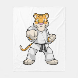 Tijger bij de vechtkunst Karate Fleece Deken