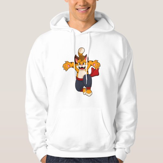 Tijger bij de vechtkunst Karate Hoodie (Voorkant)
