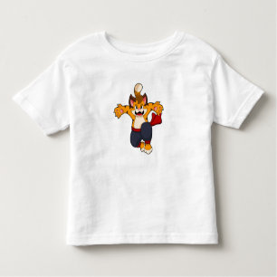 Tijger bij de vechtkunst Karate Kinder Shirts