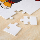 Tijger bij de vechtkunst Karate Legpuzzel (Zijkant)