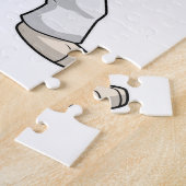 Tijger bij de vechtkunst Karate Legpuzzel (Zijkant)