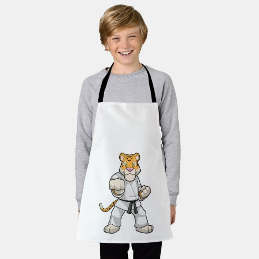 Tijger bij de vechtkunst Karate Schort (Gedragen)