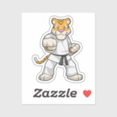Tijger bij de vechtkunst Karate Sticker (Vel)