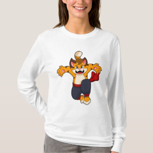 Tijger bij de vechtkunst Karate T-shirt