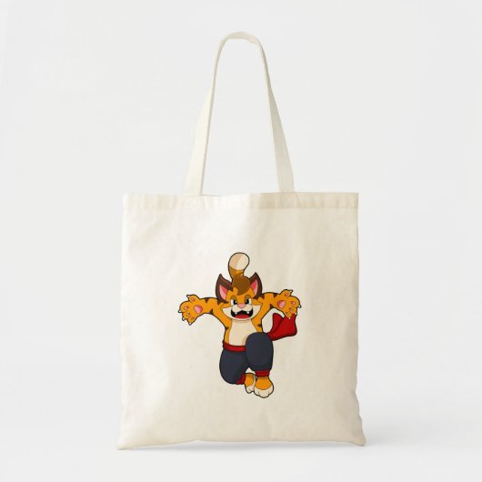 Tijger bij de vechtkunst Karate Tote Bag (Voorkant)