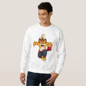 Tijger bij de vechtkunst Karate Trui (Voorkant volledig)