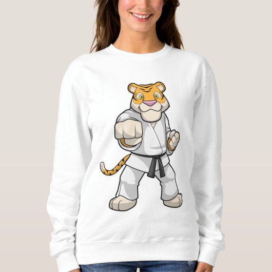 Tijger bij de vechtkunst Karate Trui (Voorkant)