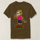 Tijger bij Drink bier met bierfles T-shirt (Design voorkant)