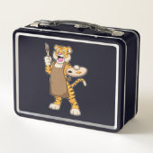 Tijger bij het Schilderen met Verf & Borstel (Achterkant)