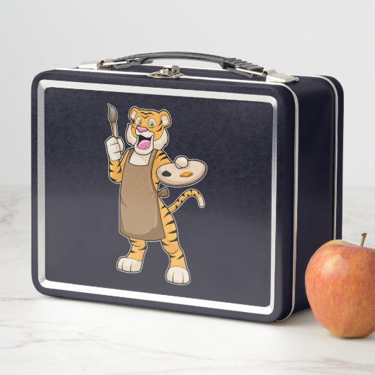 Tijger bij het Schilderen met Verf & Borstel (In situ)