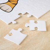 Tijger bij het Schilderen met Verf & Borstel Legpuzzel (Zijkant)