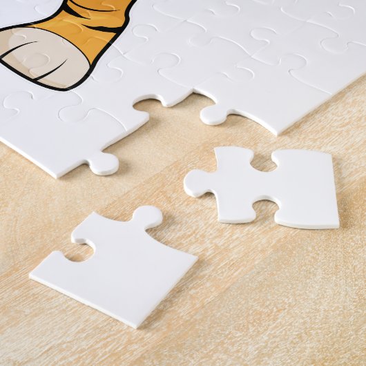 Tijger bij het Schilderen met Verf & Borstel Legpuzzel (Zijkant)