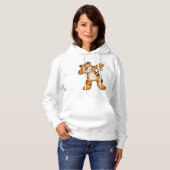 Tijger bij Hip Hop Dance Dab Hoodie (Voorkant volledig)
