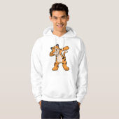 Tijger bij Hip Hop Dance Dab Hoodie (Voorkant volledig)