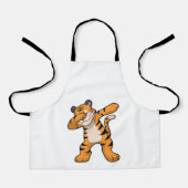 Tijger bij Hip Hop Dance Dab Schort (Voorkant)