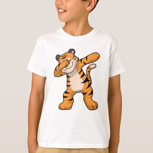 Tijger bij Hip Hop Dance Dab T-shirt (Voorkant)