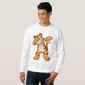 Tijger bij Hip Hop Dance Dab Trui (Voorkant volledig)