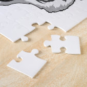 Tijger bij muziek met hoofdtelefoon legpuzzel (Zijkant)