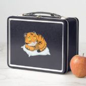 Tijger bij slapen met piloot (In situ)