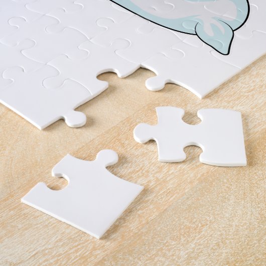 Tijger bij slapen met piloot legpuzzel (Zijkant)