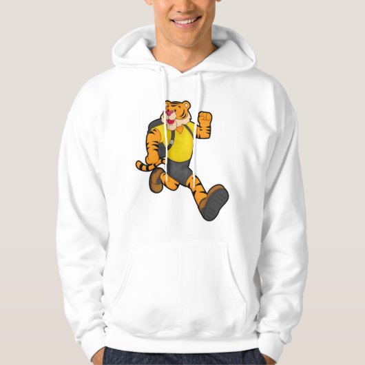 Tijger bij uitvoering met rugzak hoodie (Voorkant)